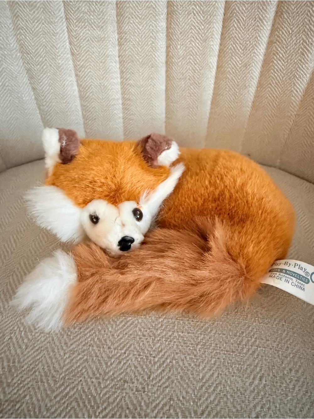 Play byplay, vintage Fox Plush Orange small stuffed animal